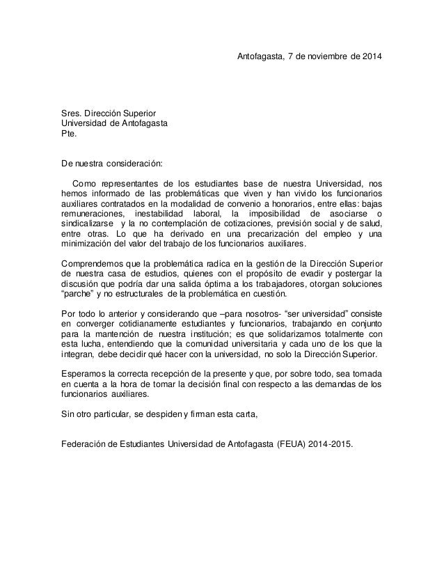 Carta funcionarios a honorarios