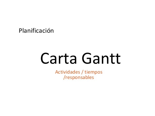 Carta gantt
