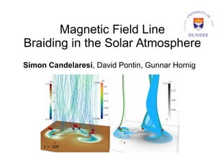 Magnetic Field Line
Braiding in the Solar Atmosphere
Simon Candelaresi, David Pontin, Gunnar Hornig
 