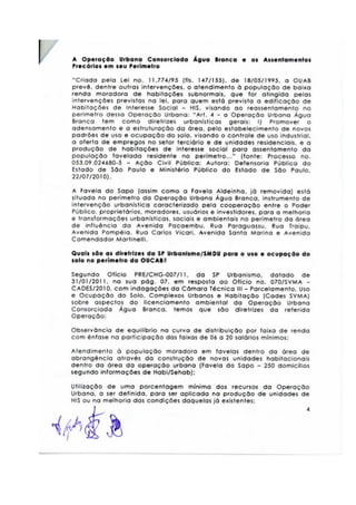 Carta à Secretaria de Habitação