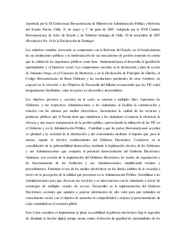 Carta iberoamericana del comercio electronico