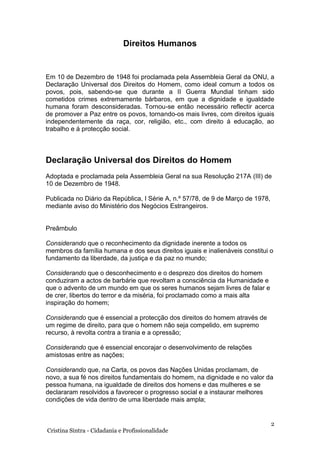Carta internacional dos direitos humanos