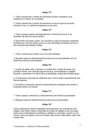 Carta internacional dos direitos humanos