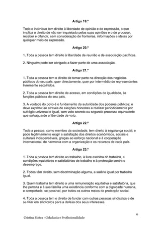 Carta internacional dos direitos humanos