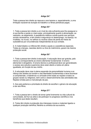 Carta internacional dos direitos humanos