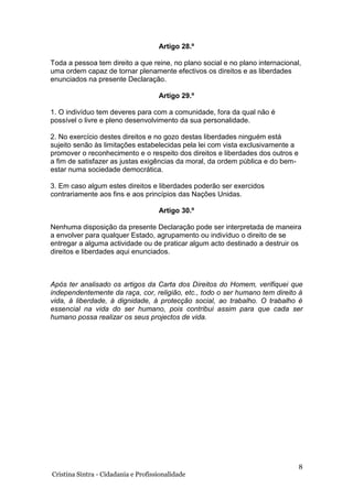 Carta internacional dos direitos humanos