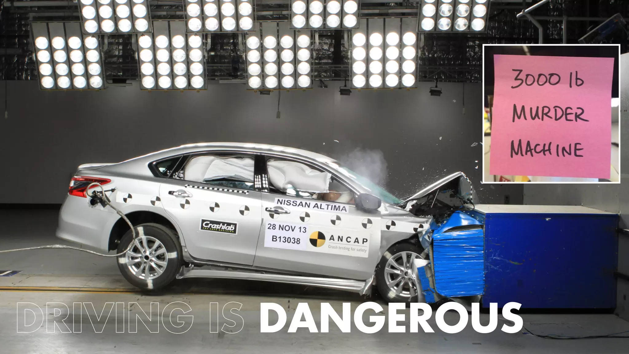 DRIVING IS DANGEROUS 
 