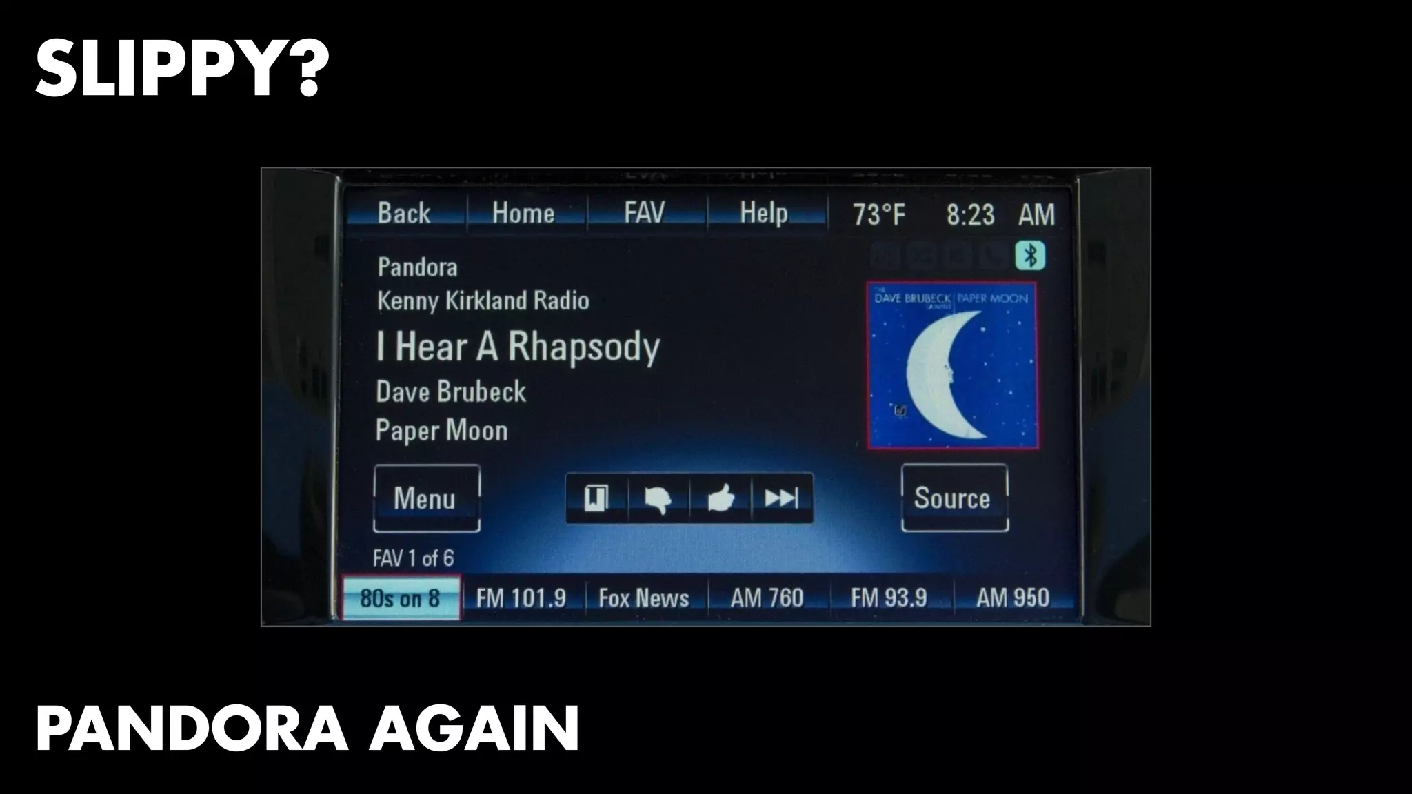 SLIPPY? 
PANDORA AGAIN 
 