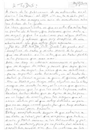 Carta manuscrita de Carlos Carrascosa