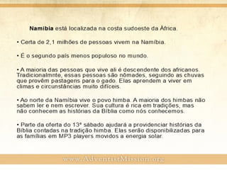 Carta Missionaria - 3º trimestre 2012