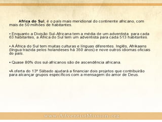 Carta Missionaria - 3º trimestre 2012