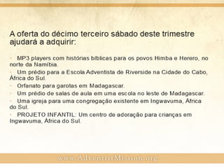 Carta Missionaria - 3º trimestre 2012