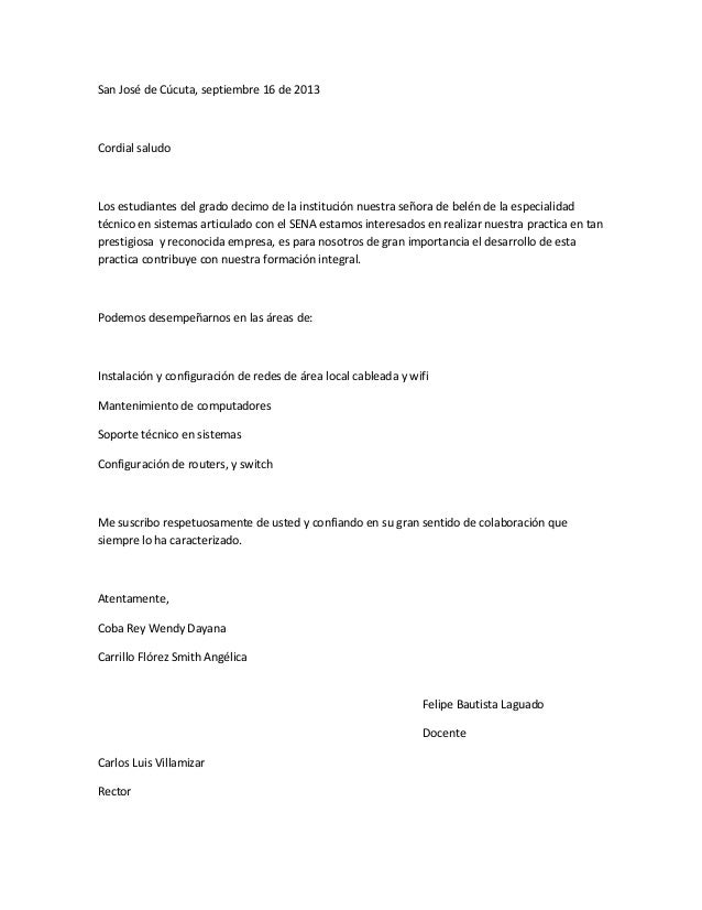 Carta modelo