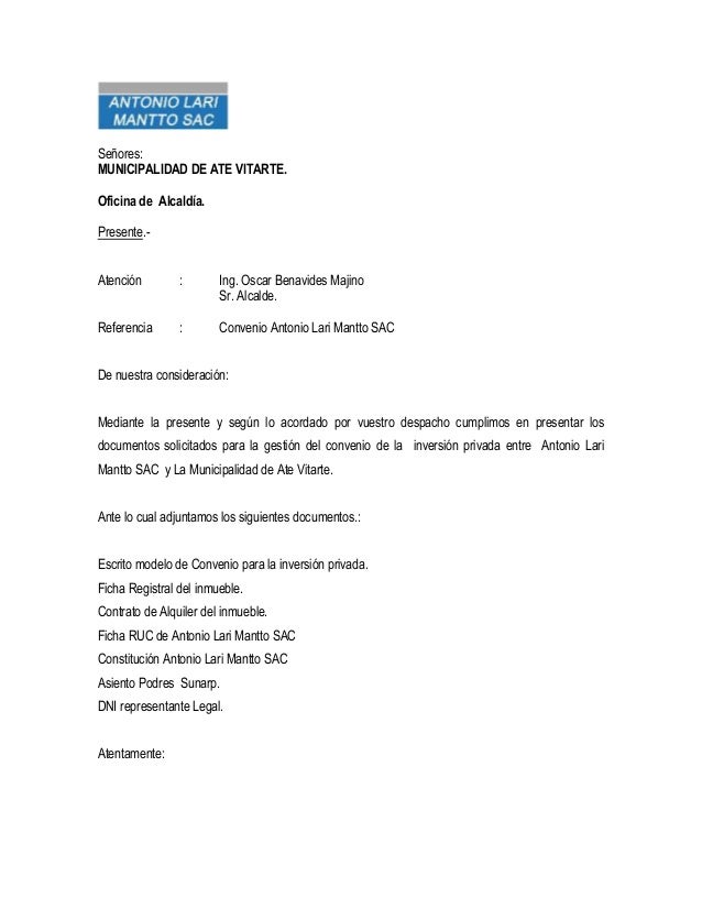 Carta municipalidad ate.