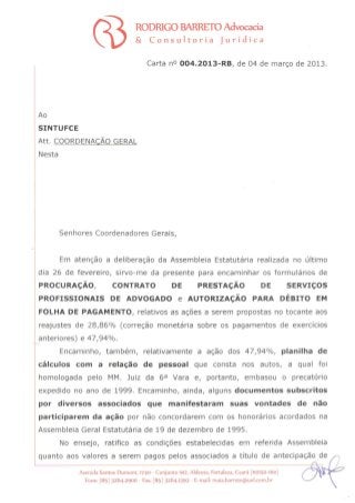 Carta nº 004.2013