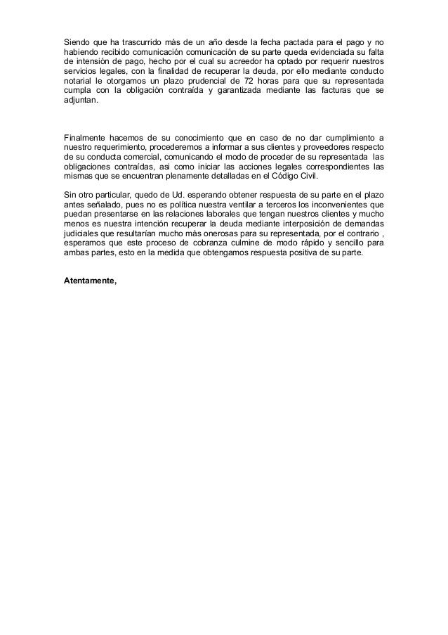 Cobro Modelo De Carta Solicitando Pago De Deuda Noticias