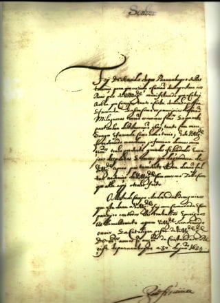 Carta original de joão fernandes vieira anuciando a recaptura de pernambuco em 30 de janeiro de 1654