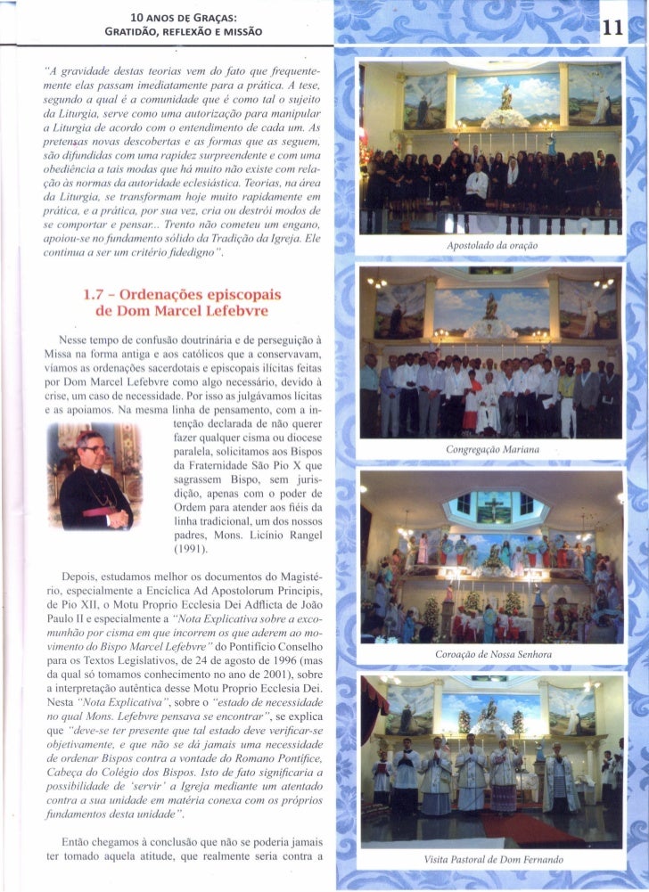 Carta pastoral sobre os 10 anos da aapsjmv