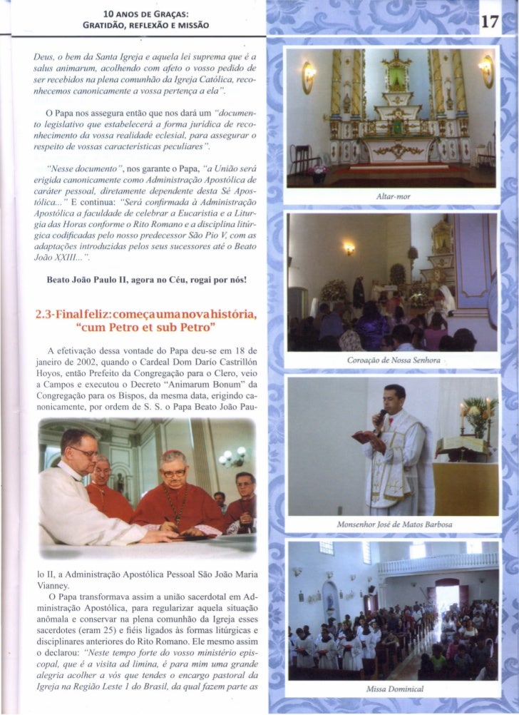 Carta pastoral sobre os 10 anos da aapsjmv