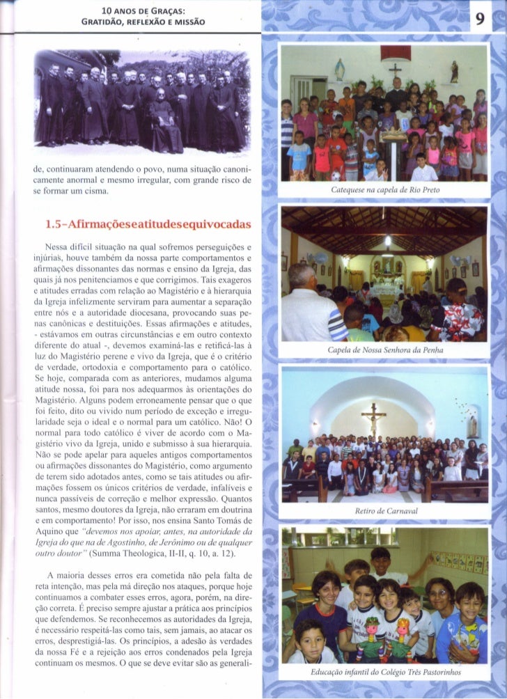 Carta pastoral sobre os 10 anos da aapsjmv