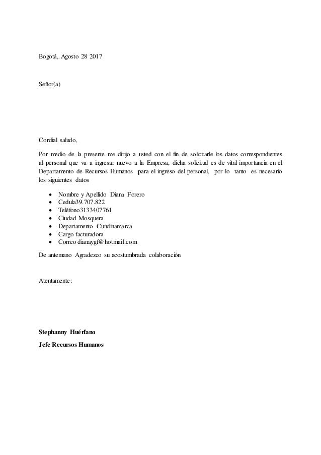 CARTA PERSONAL