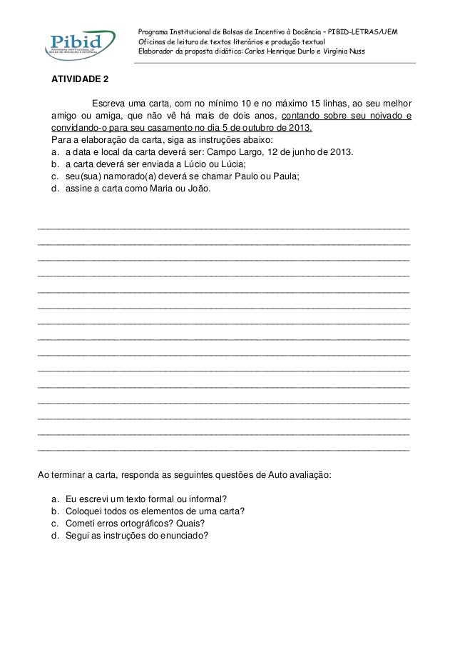 Carta pessoal