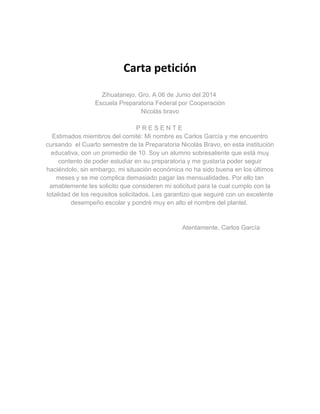 Carta petición123 | PDF
