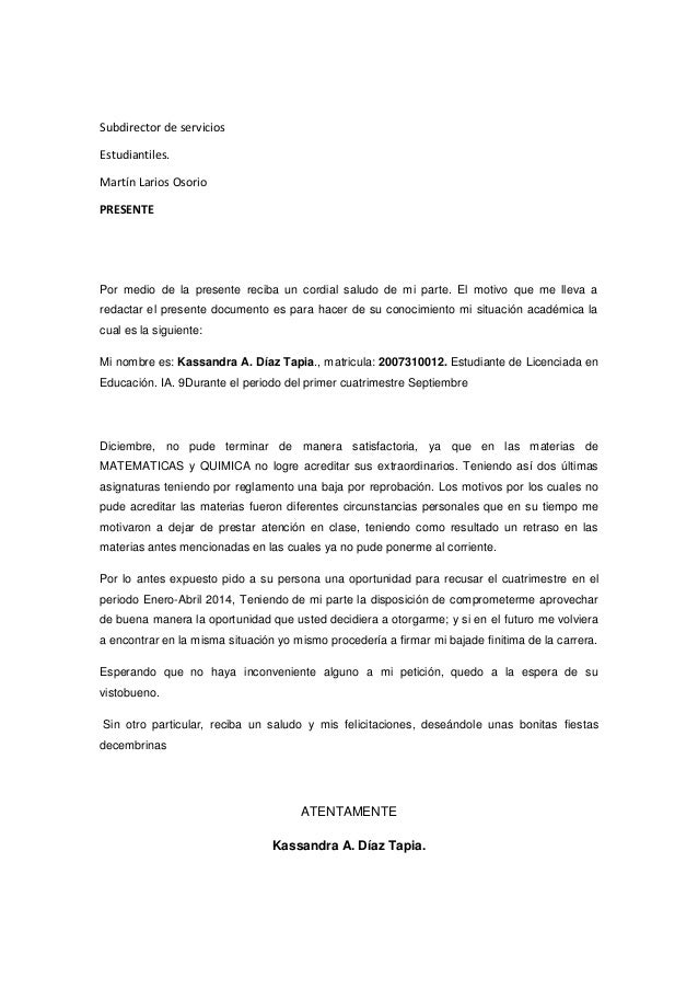carta formal de peticion