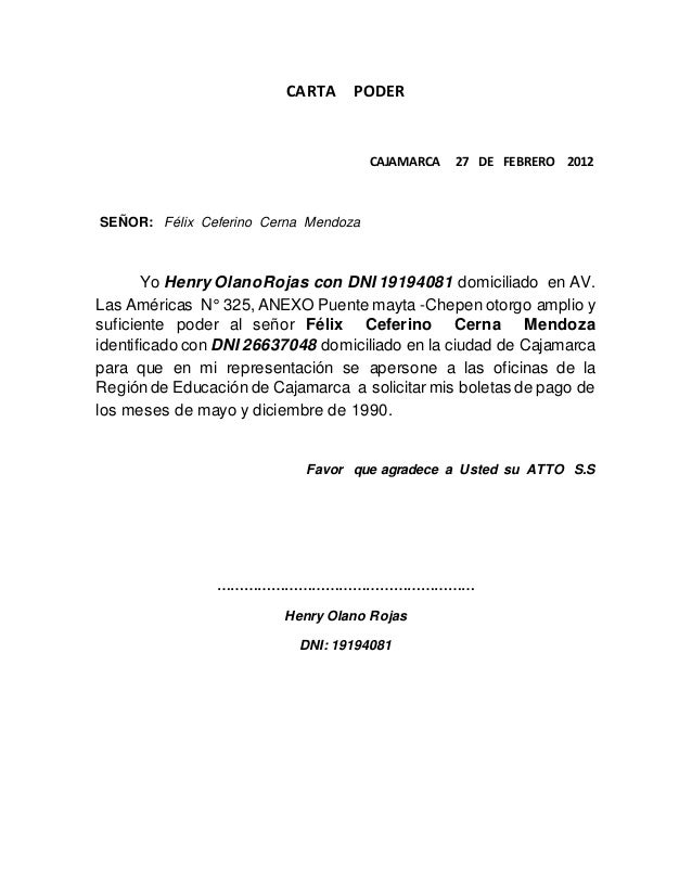 Carta poder