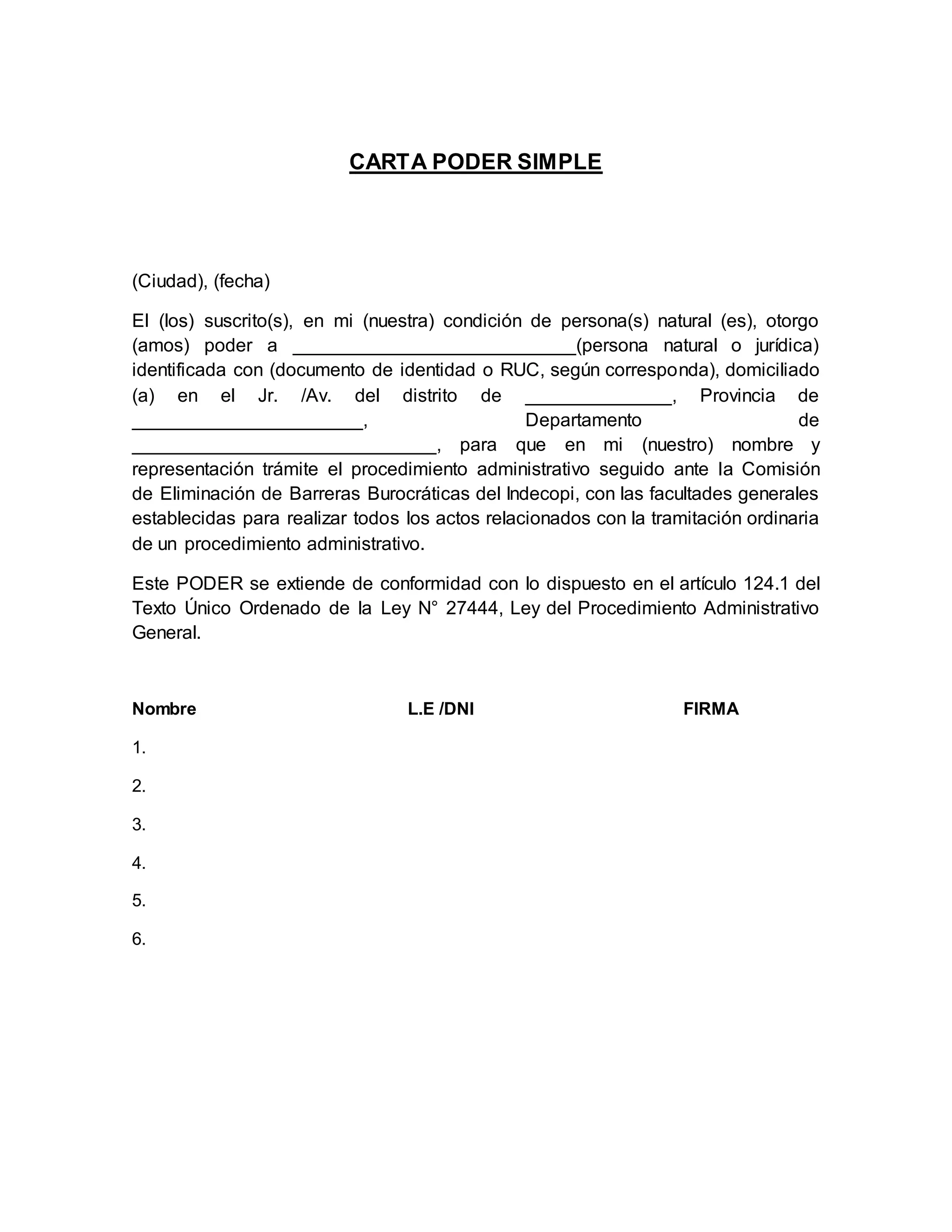 carta poder simple.doc