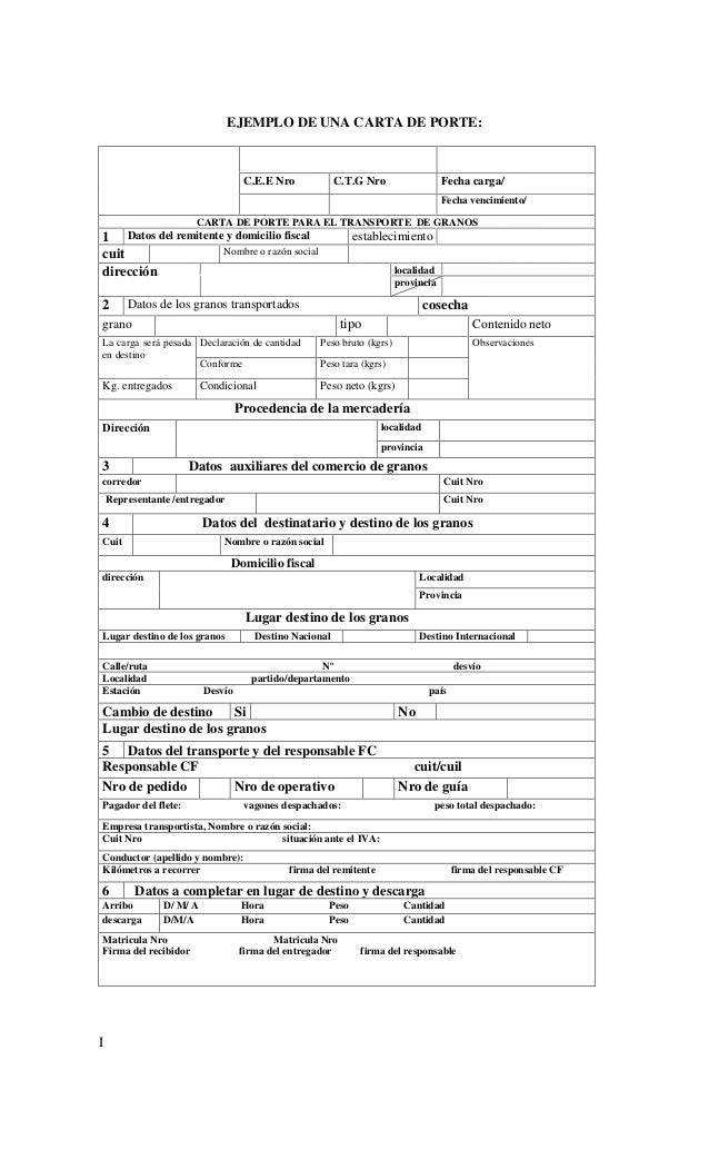 Carta porte Carta porte