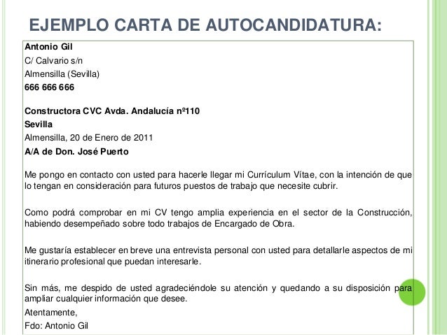 Carta presentacion