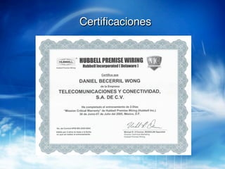Certiﬁcaciones!
 