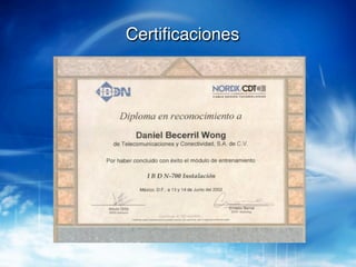 Certiﬁcaciones!
 