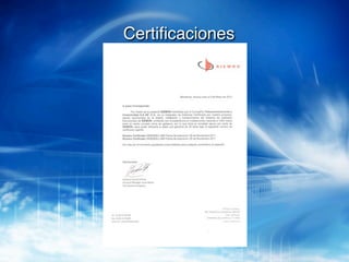 Certiﬁcaciones!
 