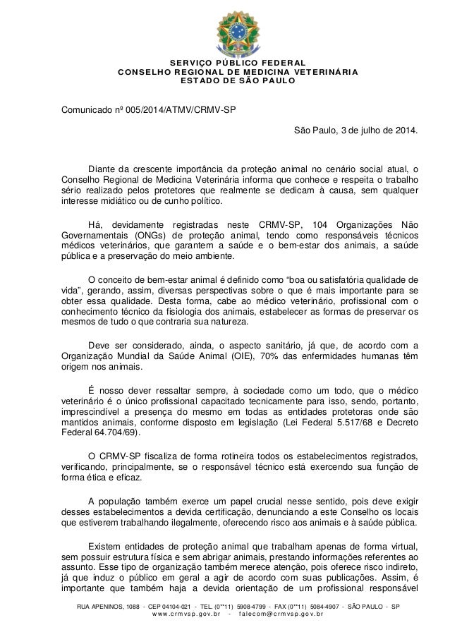 Carta De Apresentação Medico Veterinario