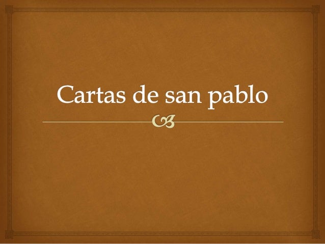 cartas de san pablo carta de san