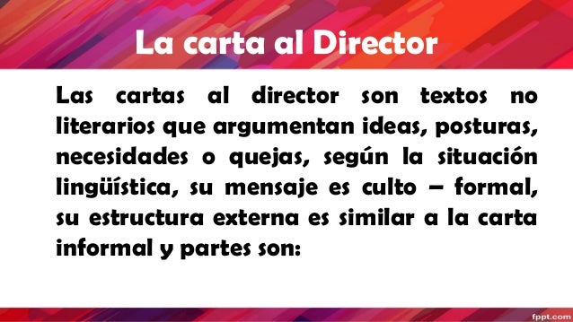 Cartas al director