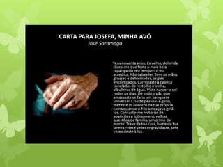 Carta Saramago para a avó