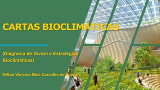 CARTAS BIOCLIMÁTICAS
(Diagrama de Givoni e Estratégias
Bioclimáticas)
Milton Vinícius Maia Carvalho de Souza
 