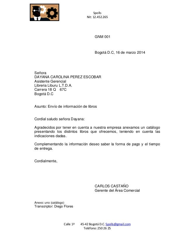 Cartas comerciales compra venta