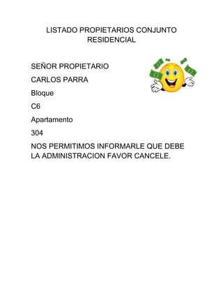 Cartas de cobro