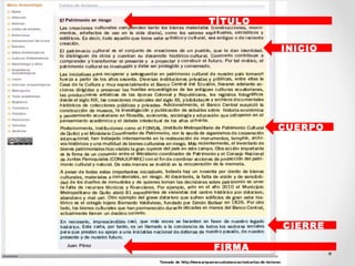 TÍTULO
INICIO
CUERPO
CIERRE
FIRMA
 