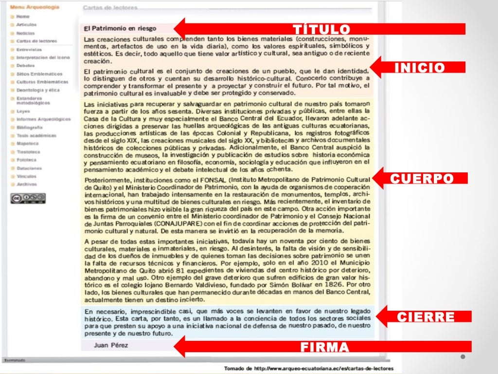 Cartas de lectores