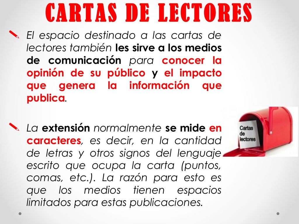 Cartas de lectores