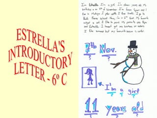 ESTRELLA'S INTRODUCTORY LETTER - 6º C 