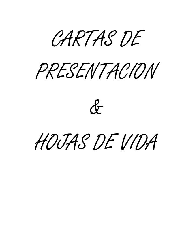 Cartas de presentacion y hojas de vida (Mas hoja de vida Cartas de presentacion y hojas de vida (Mas hoja de vida