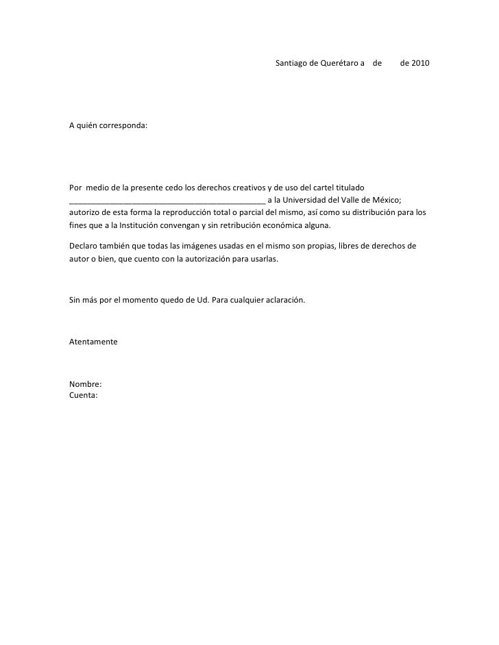 Carta sesion derechos