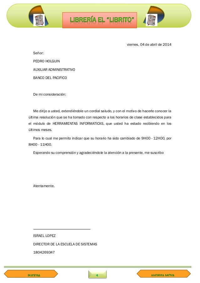 cartas formales modelos de cartas formales