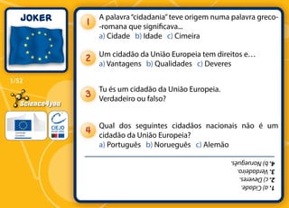 Cartas-Quiz União Europeia - 2º Ciclo